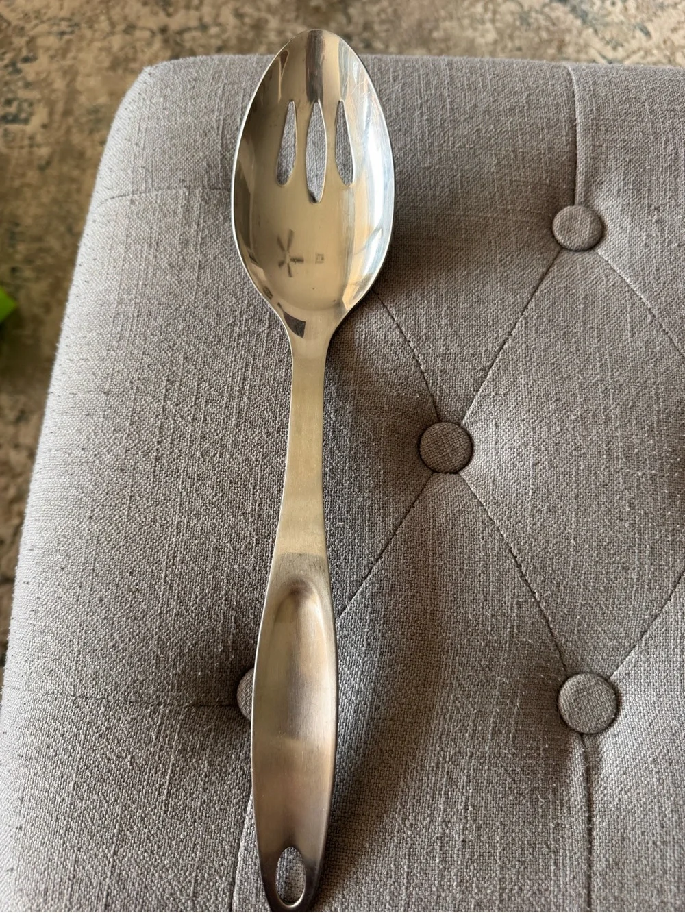 Stainless Steel Slotted Serving Spoon - Silver